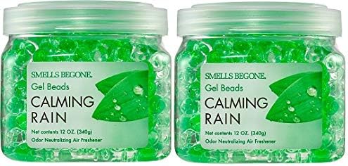 SMELLS BEGONE Odor Eliminator Gel Beads - 12 oz, Pack of 2 - Eliminates Odor in Bathrooms, Cars