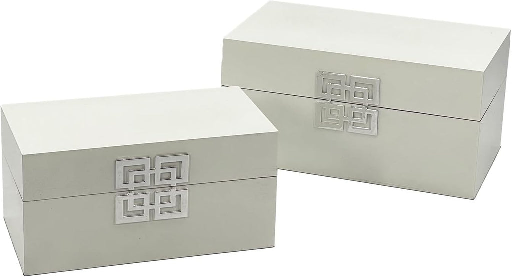 Galt International Storage Box Set Decorative Storage Box w/Hinged Lid Classic Design Wood Decor