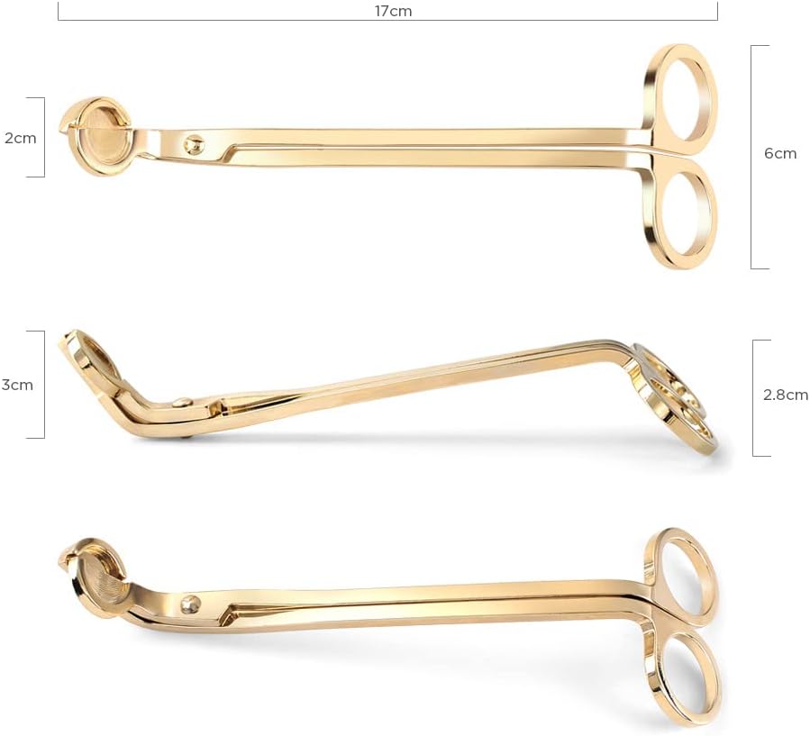 AIM & GGKK Candle Snuffer Gold Copper Trimmer Wick Antique Brass Candle Wick Clipper Wick Cutter