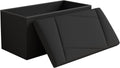 Folding Storage Ottoman Bench, 30 Inches Storage Chest, End of Bed Bench,Folding Ottoman for