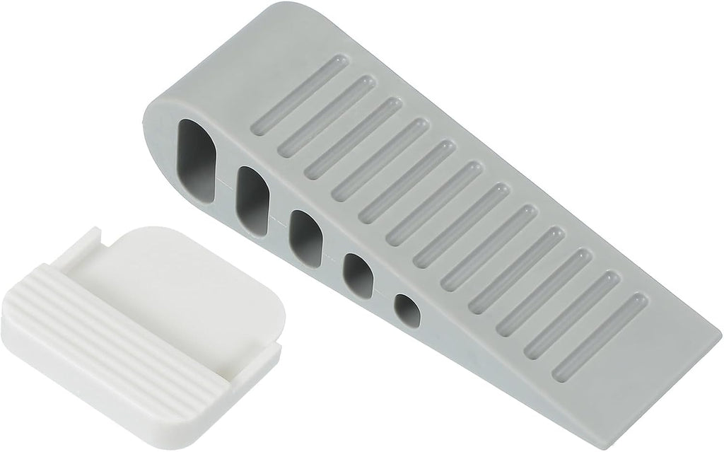 PATIKIL Rubber Door Stoppers for Bottom of Door, Door Wedge Stopper with Holder Sturdy Stackable