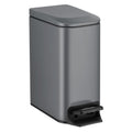 TIPGO Slim Bathroom Trash Can with Lid Soft Close, 6 Liter / 1.6 Gallon Stainless Steel Garbage Can