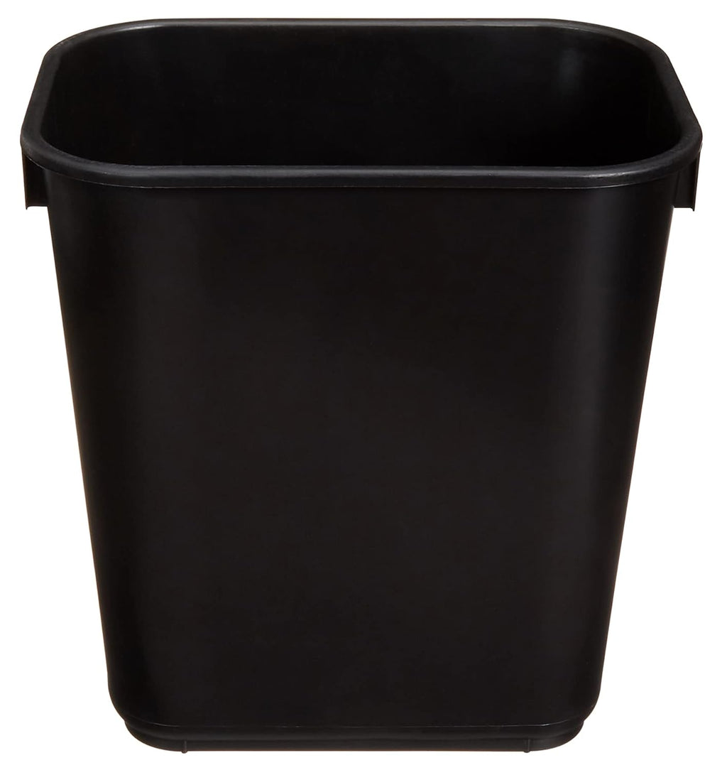 Amazon Basics Small Trash Can, Rectangular Commercial Office Wastebasket, 3 Gallon (Pack Of 2)