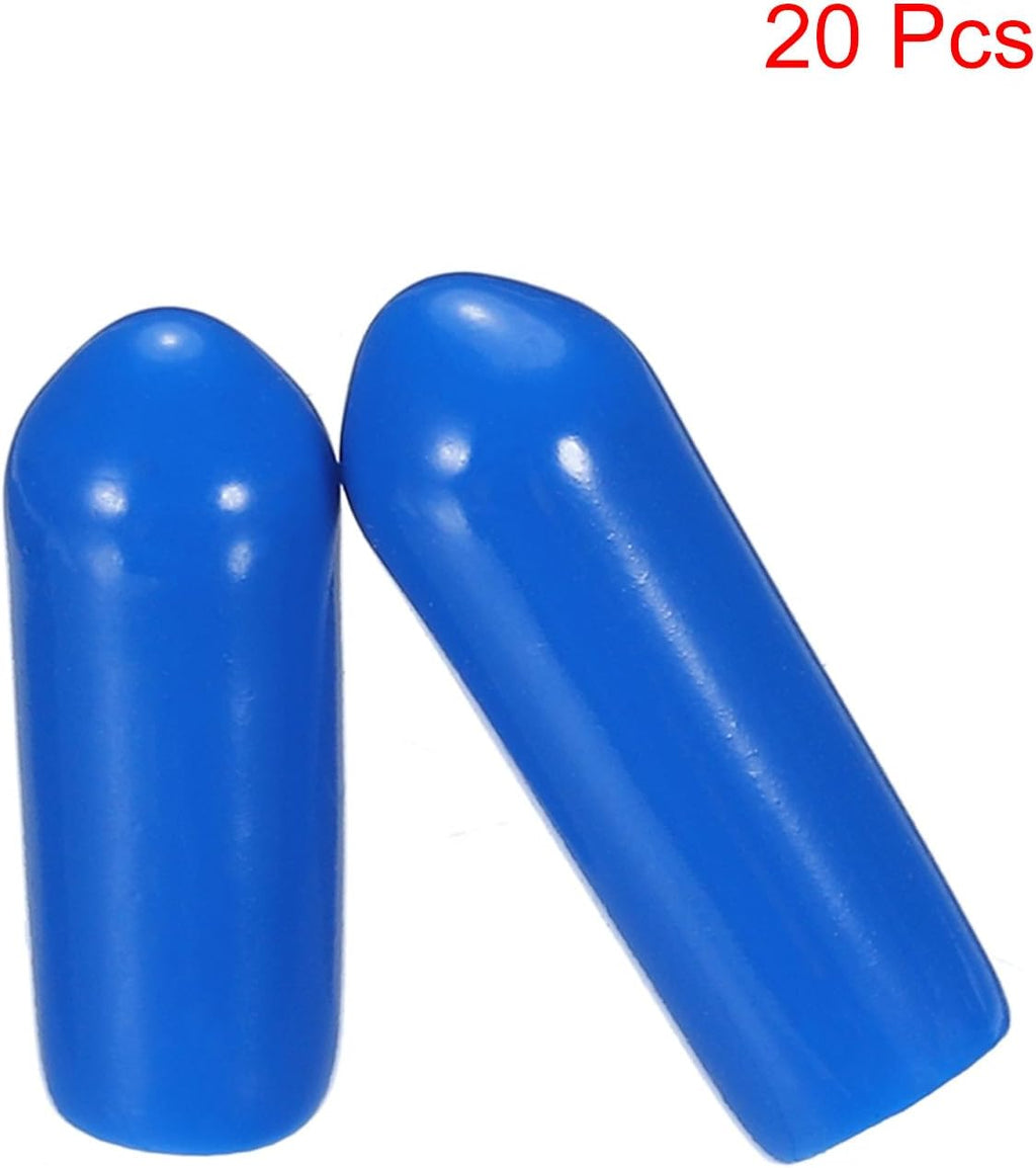 uxcell 20pcs Rubber End Caps 4.5mm ID Vinyl PVC Round Tube Bolt Cap Cover Screw Thread Protectors