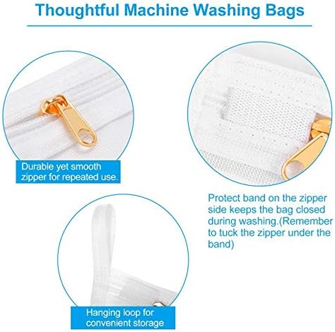 GOGOODA Delicates Laundry Bags, Fine Mesh Wash Bag for Lingerie, Underwear, Bra, Silk, Socks with