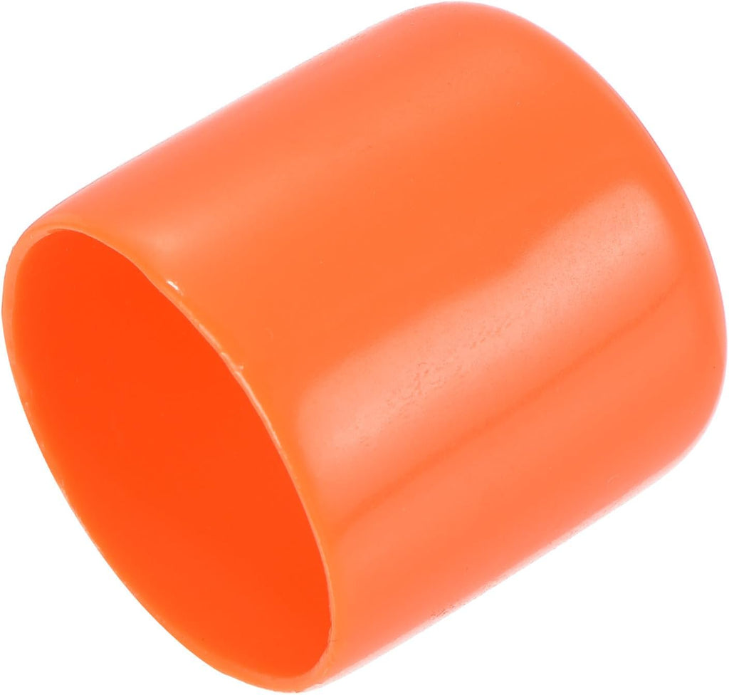 uxcell 20pcs Rubber End Caps 25mm ID Vinyl Round Tube Bolt Cap Cover Screw Thread Protectors Orange