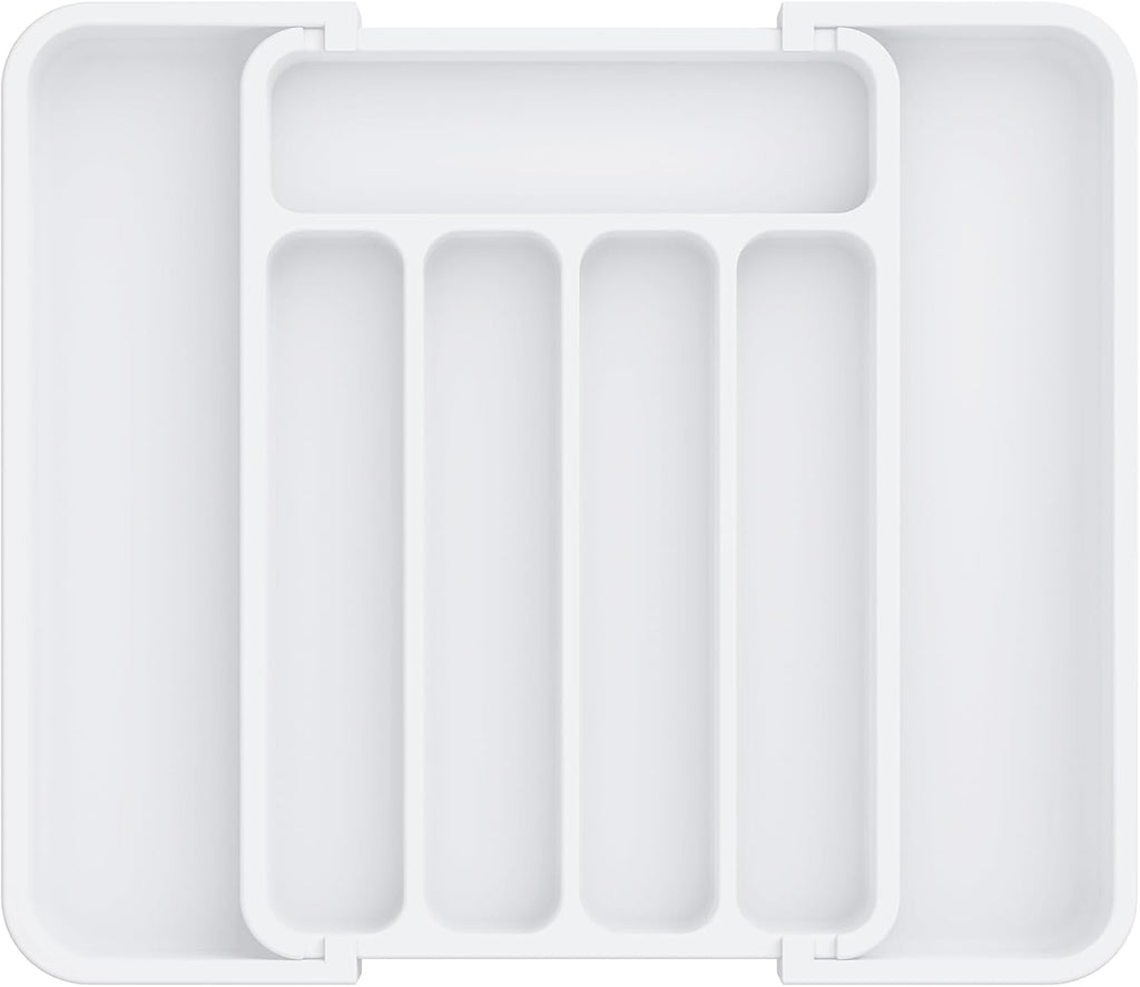 Aujen Silverware Organizer - Expandable Kitchen Drawer Organizer, Adjustable Utensil Organizer