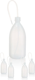 4pcs of Economy Wash Bottles, Vol.1000ml (34oz), Narrow-Mouth Squeeze Bottles Bottles, LDPE