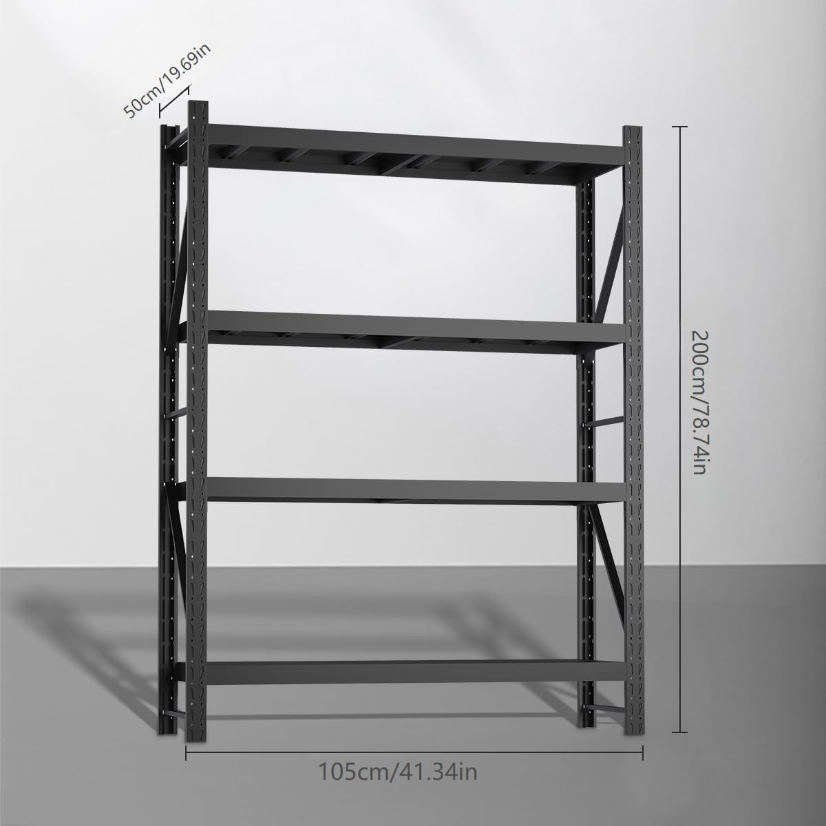 Storage Shelves Heavy Duty, Metal Garage Shelving Units, 4 Tier Storage Rack Shelf, Steel