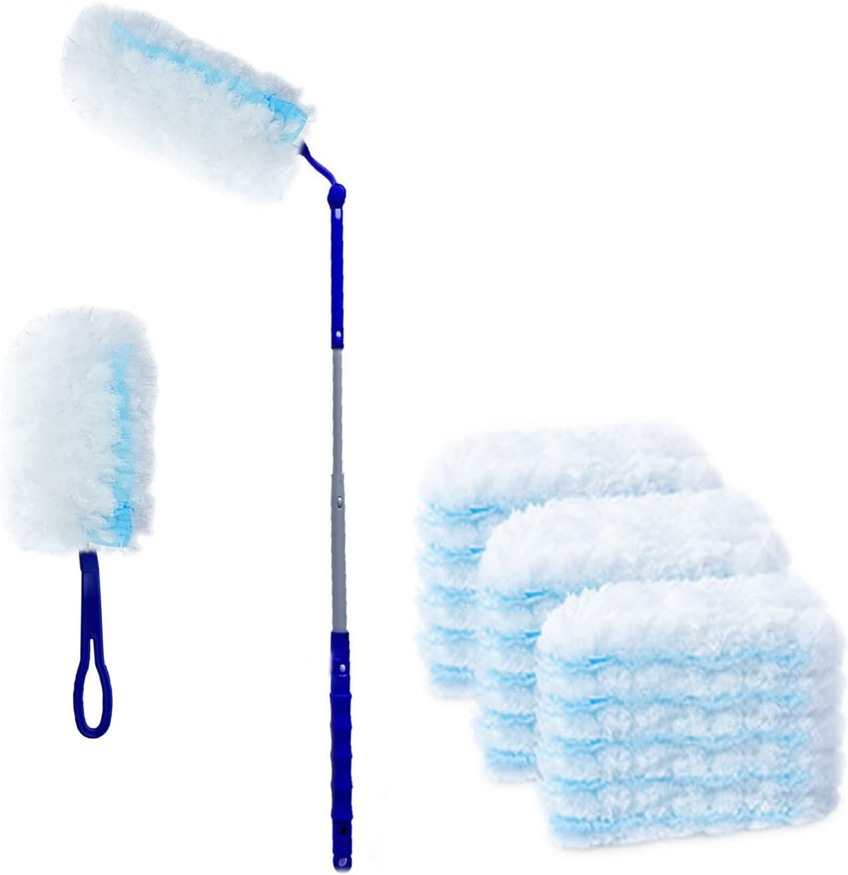 360 Degree Dusters Multi Surface Duster Refills Kit Extender Handle (1 Long Handle to + 1 Short