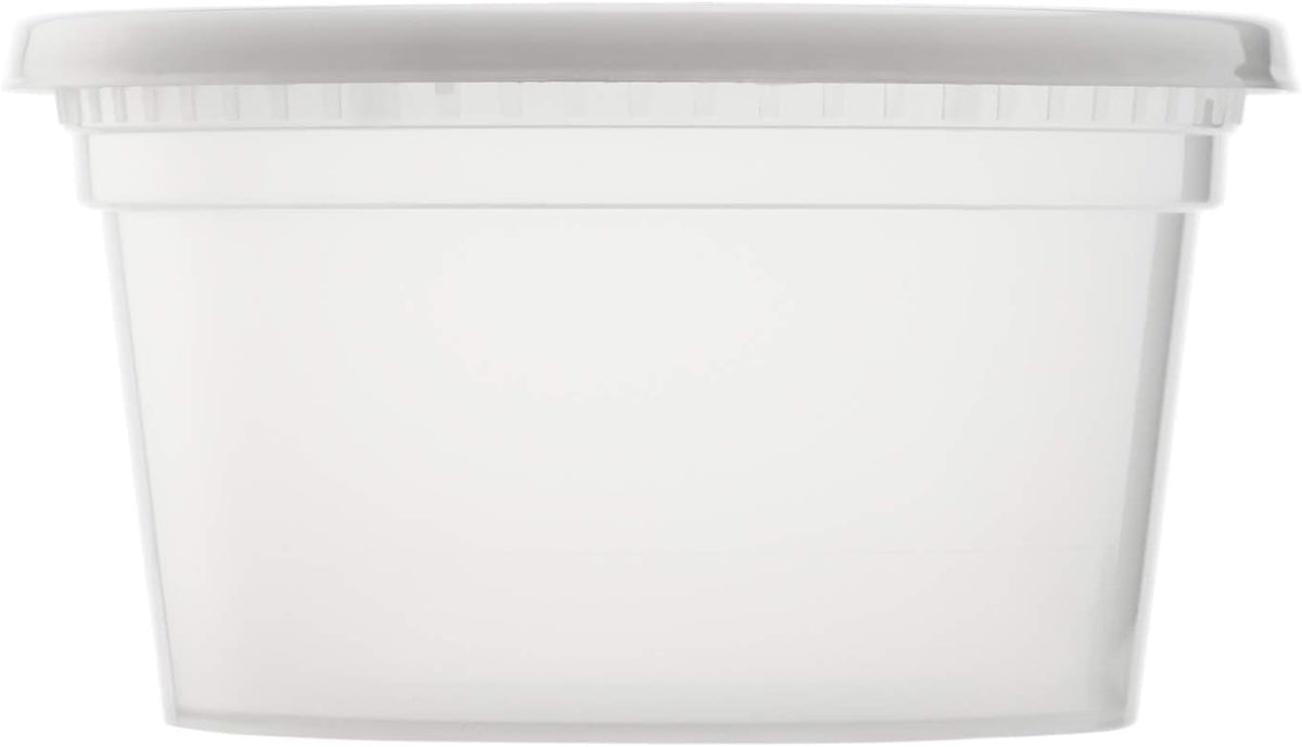 Karat [12oz - 240 ct] Clear PP Injection Molded Round Deli Containers with Lids (FP-IMDC12-PP)