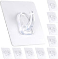 Adhesive Hooks, Heavy Duty Utility Hooks 20 lb(Max) Waterproof and Oilproof Removable, Clear