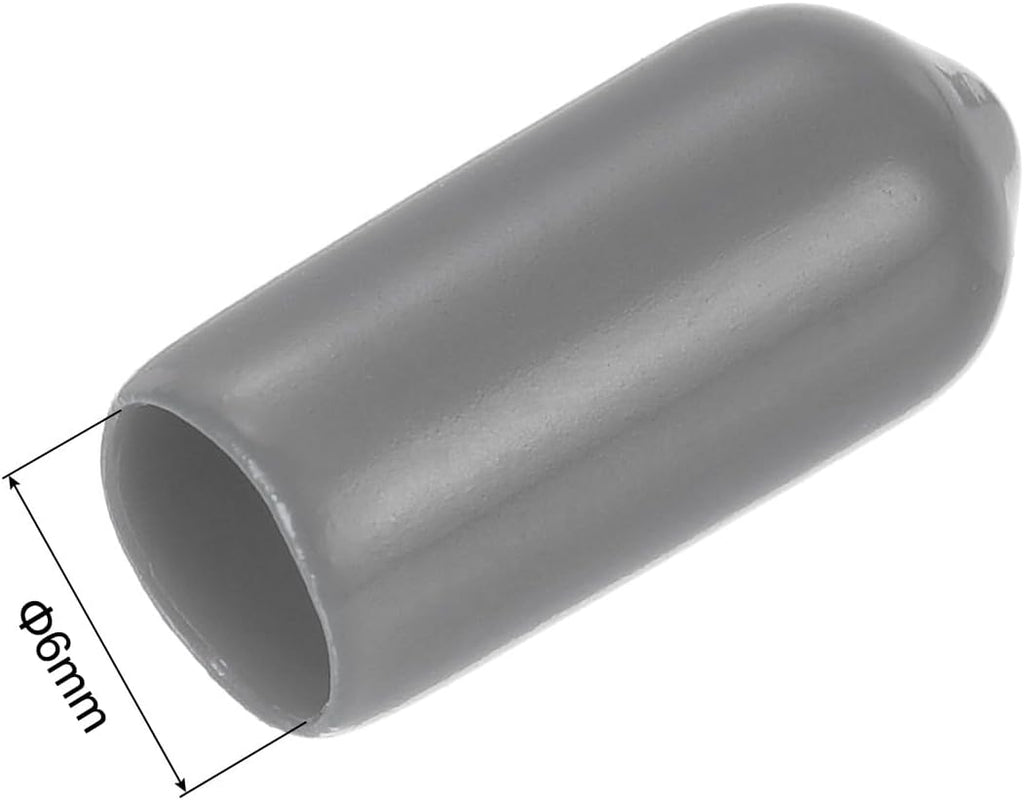 uxcell 20pcs Rubber End Caps 6mm(1/4") ID Vinyl PVC Round Tube Bolt Cap Cover Screw Thread