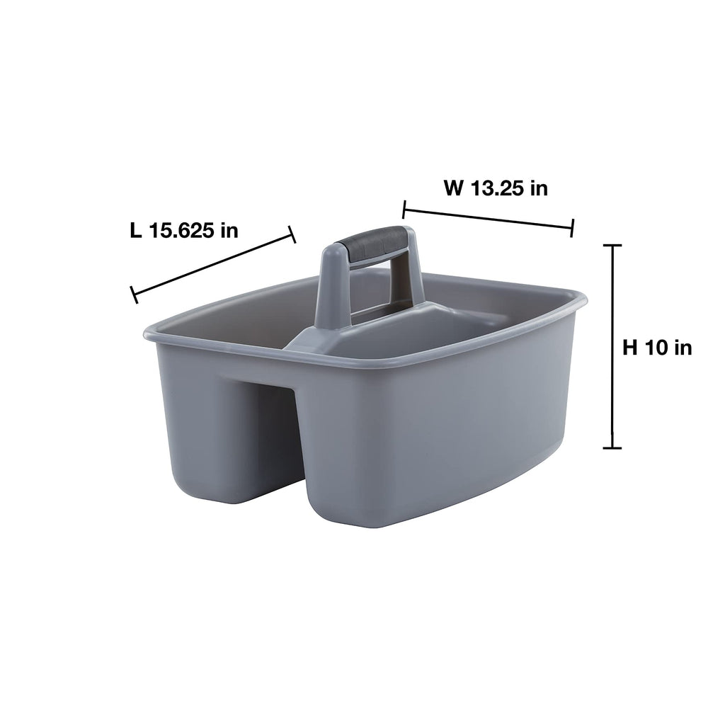 Mighty Tuff Rough and Rugged All-Purpose Cleaning Caddy, Grey/Black 2 Count (CD0170)