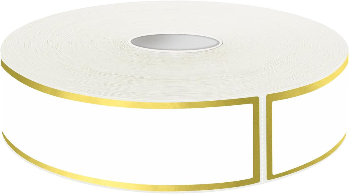 500 Golden Border Removable Freezer Labels Water Oil Resistant with Perforation Line for Food
