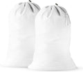 2 Pack - Extra Large Cotton Laundry Bag, Heavy Duty Large Laundry Bags 24 x 36 inch XL Drawstring