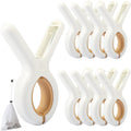 9 PCS Beach Chairs Towel Clips,Quilt Drying Clip, Plastic Clothespins, Strong Grip Holder to Dry