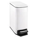 TIPGO Slim Bathroom Trash Can with Lid Soft Close, Step Pedal, 6 Liter / 1.6 Gallon Stainless Steel