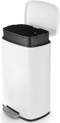 13.2 Gal Kitchen Trash Can, 50L Recycling or Garbage Bin, Brushed Stainless Steel Waste Basket