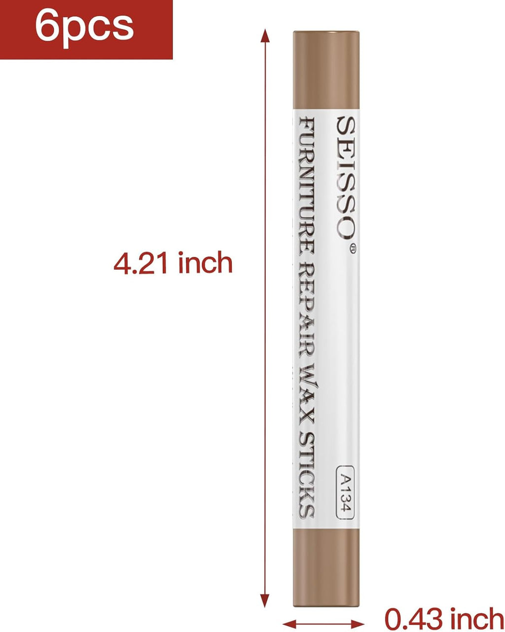 SEISSO Wood Filler Sticks- 6 Pcs, Furniture Repair Wax Crayons, Furniture Marking Repair - Scratch