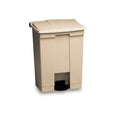 Rubbermaid Commercial Products Step-On Lid Trash Can, 12-Gallon, Beige, Hands-Free Sanitary Use