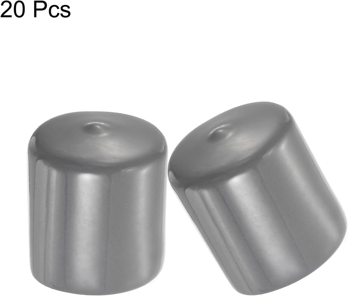 uxcell 20pcs Rubber End Caps 37mm ID Vinyl Cap Cover Screw Protectors Dark Grey