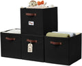 DECOMOMO Storage Baskets, 13x15x13 Storage Cube Bins with Labels for Organizing Shelves Kallax
