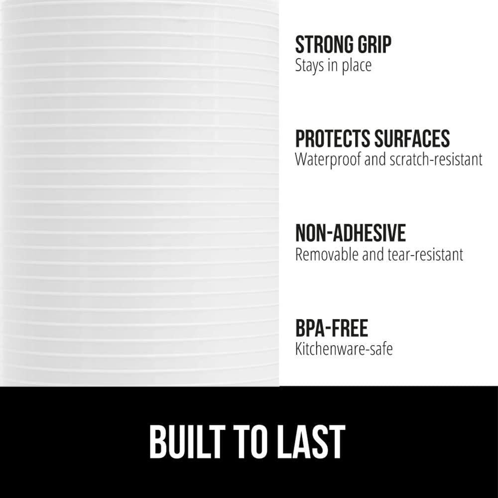 GORILLA GRIP DuraGuard Shelf Liner, Non-Adhesive Cabinet Liners for Kitchen Drawers, Shelves
