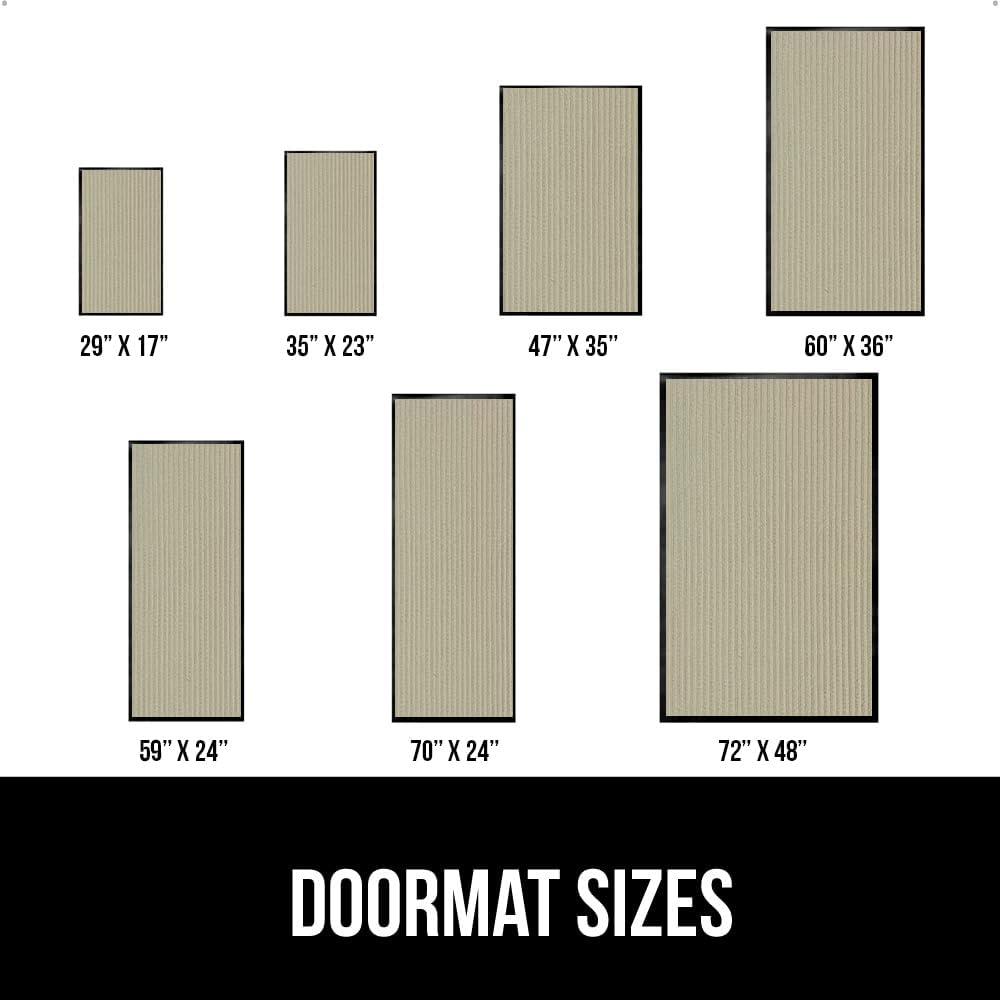 GORILLA GRIP Traffic Guard Door Mat, 47x35, Heavy Duty Welcome Mats, Commercial Office Space
