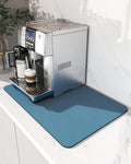 AMOAMI-Coffee Mat Hide Stain Rubber Backed Absorbent Dish Drying Mat for Kitchen Counter-Coffee Bar