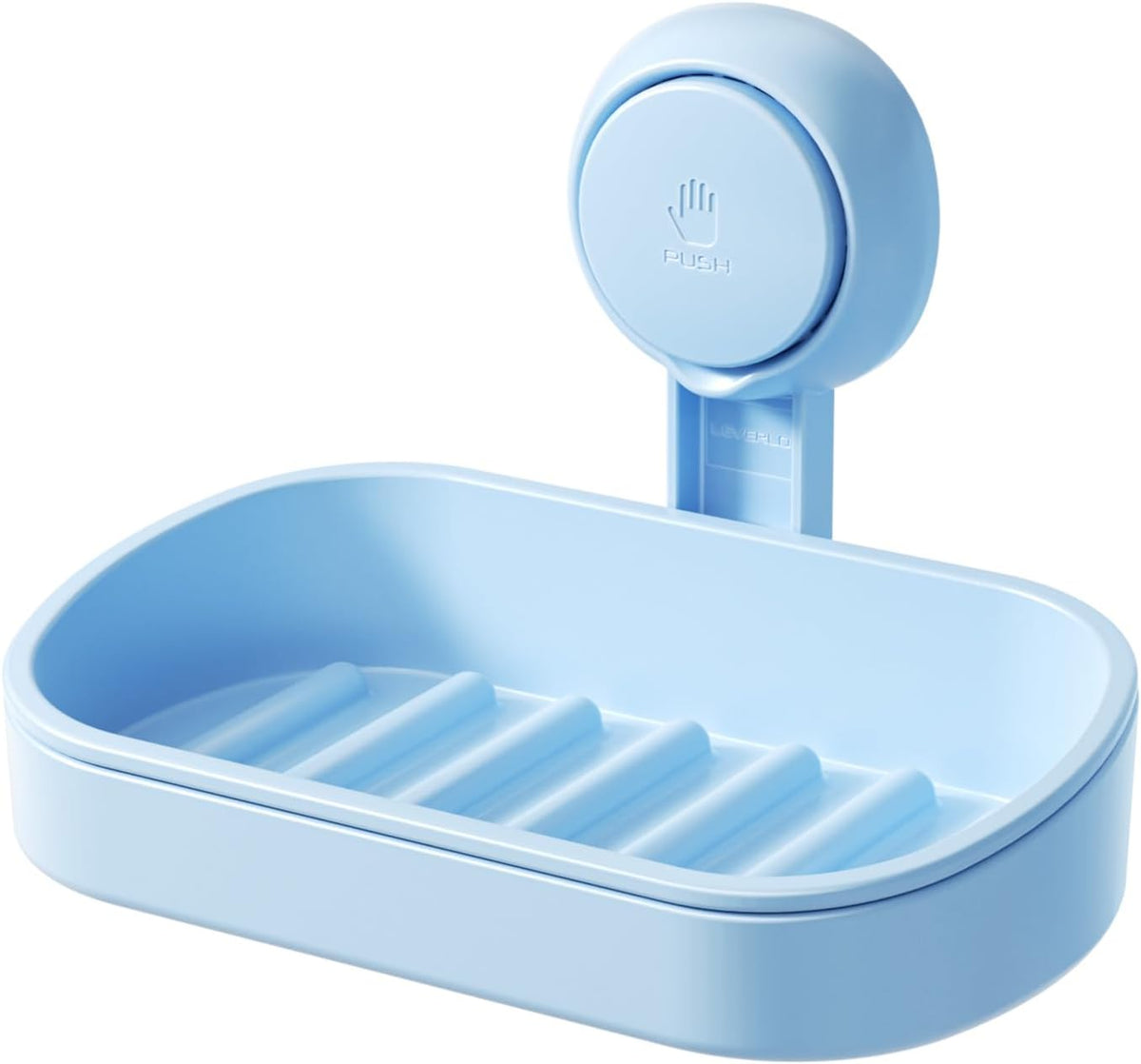 LEVERLOC Soap Dish Holder for Shower Suction Cup Wall Mounted Self Draining NO-Drilling Removable