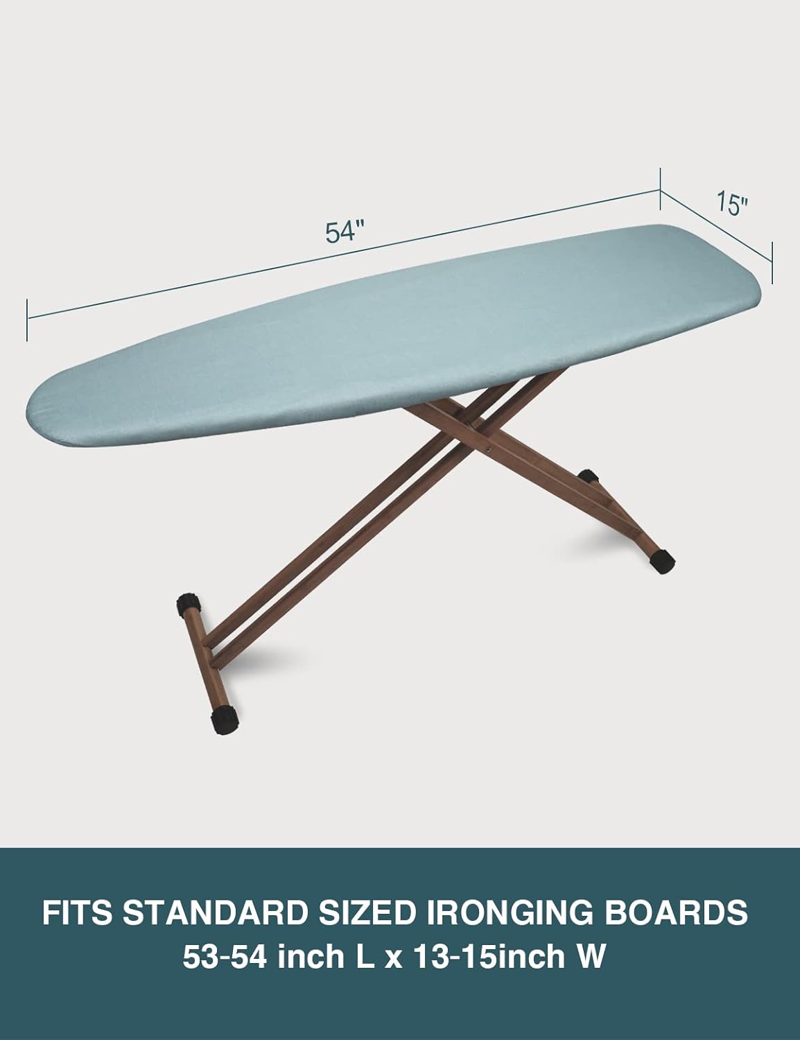 Ironing Board Cover and Pad, Resist Scorching and Staining, 15x54 Reflective Silicone Ironing Board