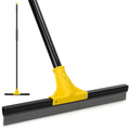 Squeegee Broom for Floor, 18'' Heavy Duty Rubber Wiper with 60'' Long Handle for Bathroom Tile