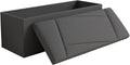 Ottoman with Storage, 43 Inches Folding Storage Ottoman Bench for Bedroom, End of Bed Bench