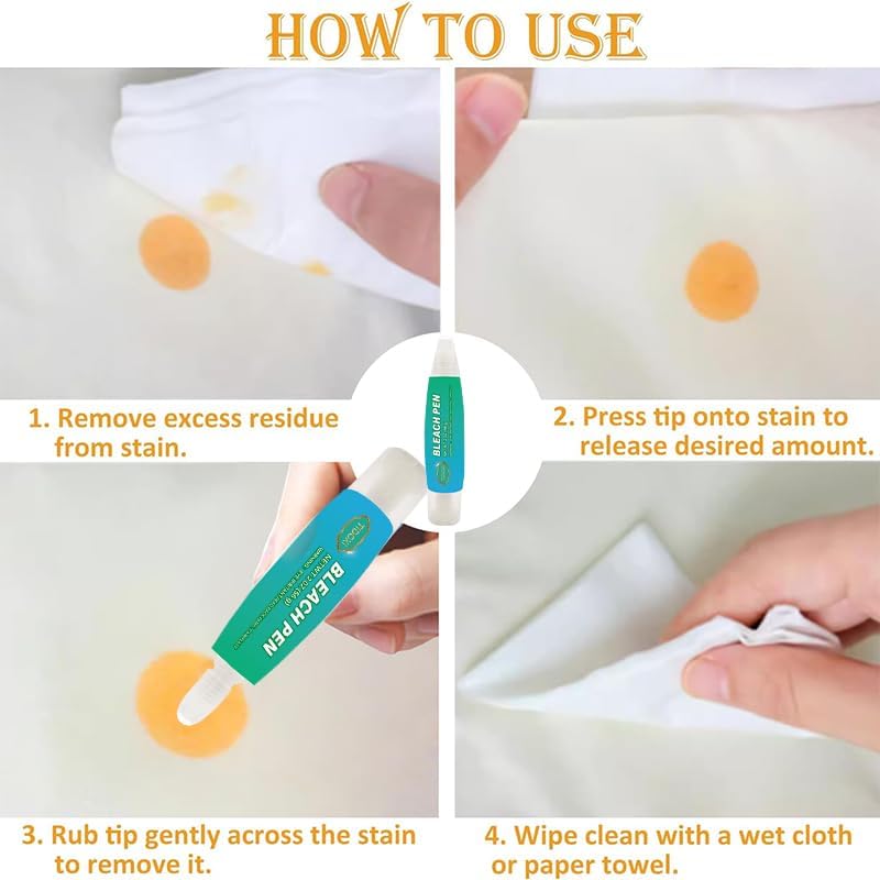 1PCS Tidoxi Bleach Pen,Bleach Pen for Clothing,Tidoxi Stain Remover Pen,Travel Size