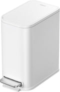 Cesun Small Bathroom Trash Can with Lid Soft Close, Step Pedal, 5 Liter / 1.3 Gallon Stainless