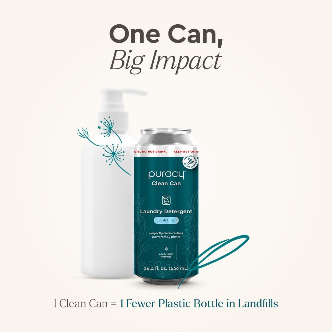 Puracy Liquid Laundry Detergent Clean Can Refill - Enzyme-Powered Liquid Laundry Detergent
