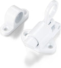 5 Packs Self-Closing Latches，White Spring Door Lock，Resilient Bolt Latch Aluminum Alloy Safety