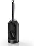 HAMITOR Toilet Bowl Brush Holder Set: Bathroom Deep Cleaning Toilet Cleaner Scrubber Under Rim with
