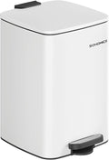 SONGMICS Kitchen Trash Can, 5.2-Gallon (20 L) Trash Bin, Stainless Steel Garbage Can, with Inner