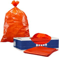 Plasticplace 55-60 gallon Trash Bags │ 1.2 Mil │ Orange Heavy Duty Garbage Can Liners │ 38” x 58”