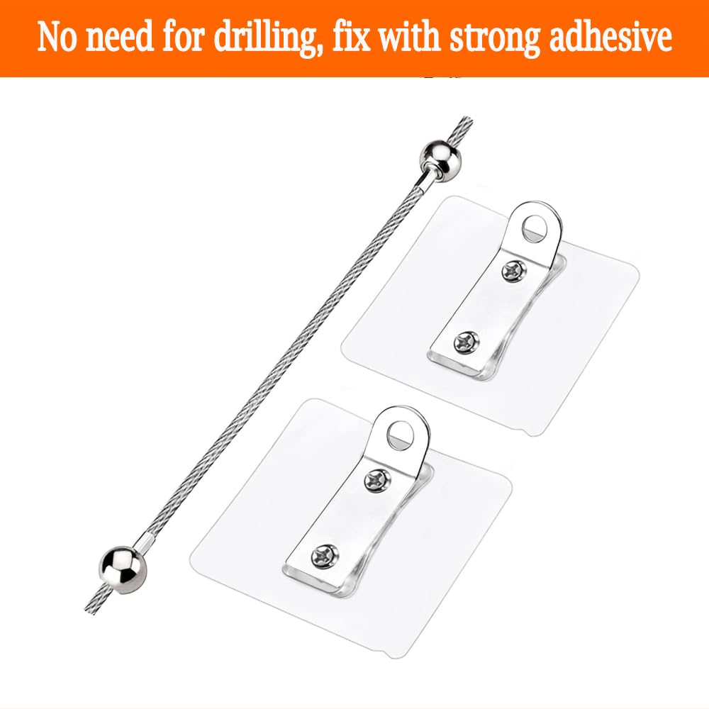 Furniture Anchors 4 Pairs No Drill Heavy Duty Anchors Fridge Lock Adjustable Self-Adhesive Safety