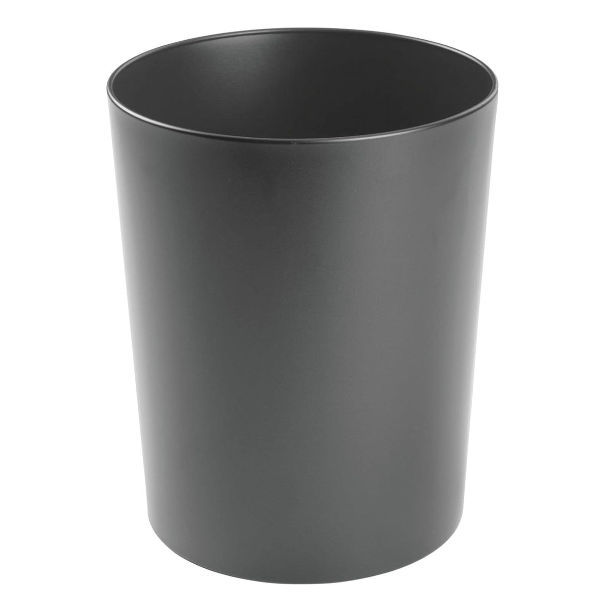 mDesign Round Metal Small 1.7 Gallon Recycle Trash Can Wastebasket, Garbage Container Bin for