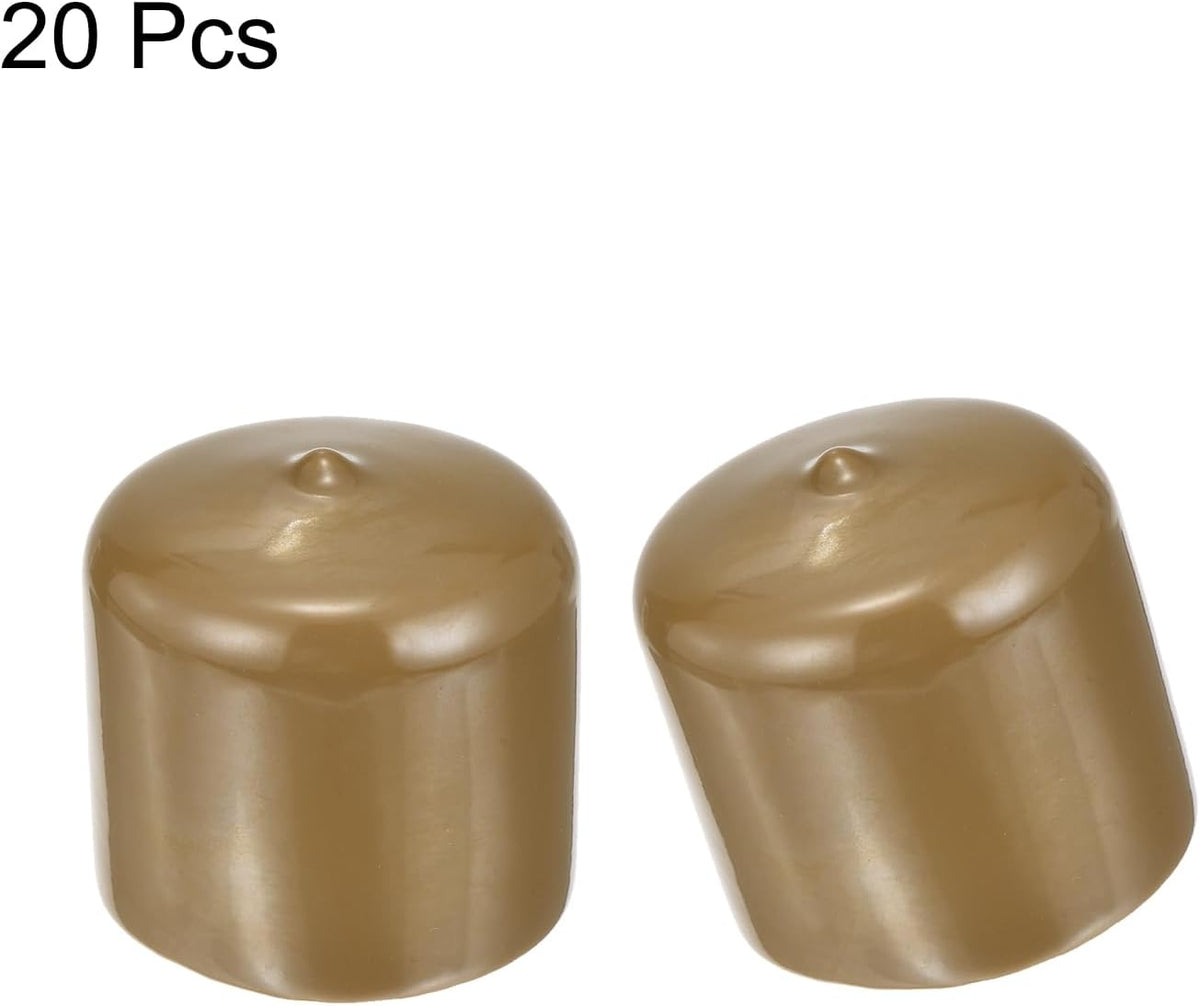 uxcell 20pcs Rubber End Caps 46mm ID Vinyl PVC Round Tube Bolt Cap Cover Screw Thread Protectors
