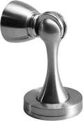 YAGU 2 Pack Silver Magnetic Door Stops Holder, Zinc Alloy Brushed Nickel Door Stoppers Catch Wall