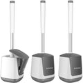 SetSail Toilet Brush 3 Pack Toilet Bowl Brush and Holder Toilet Cleaner Brush with Nylon Bristles