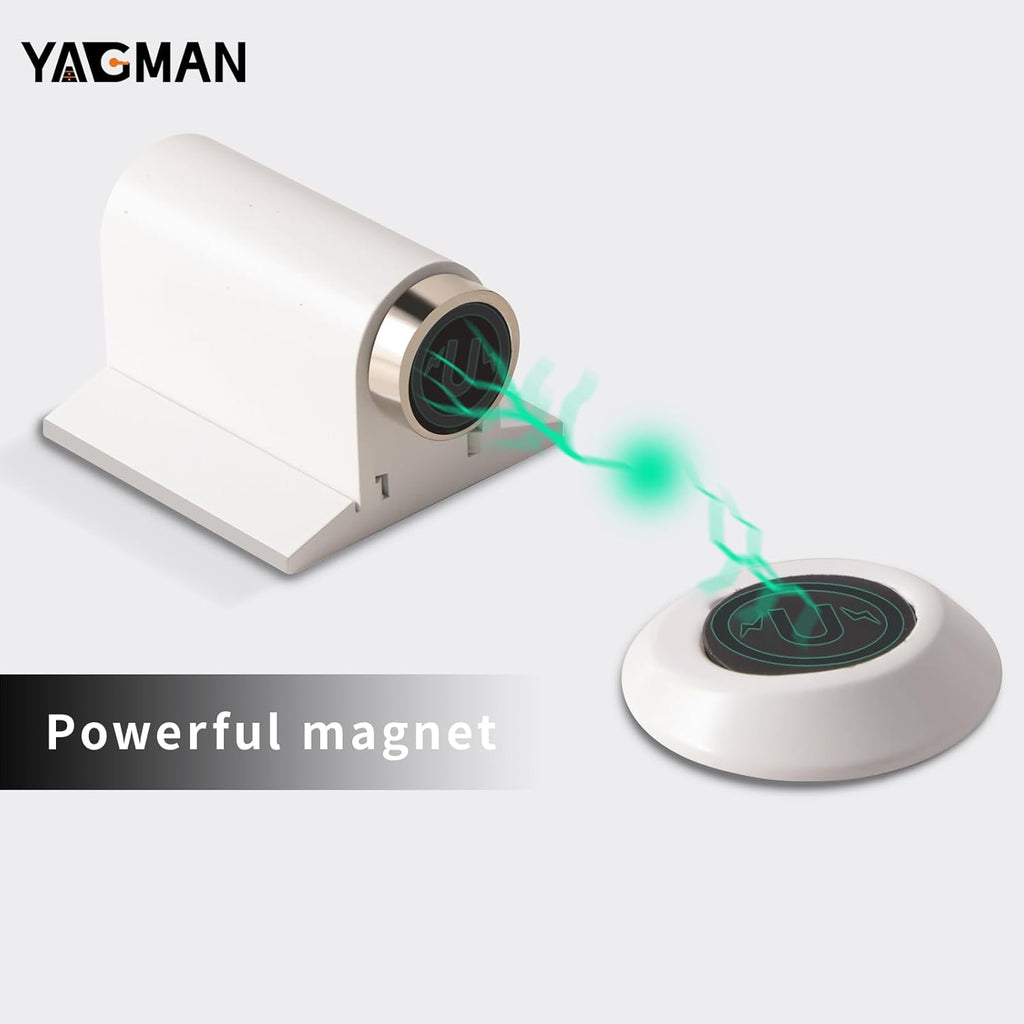 1 Pack Magnetic Door Stoppers Retractable Bottom of Door Holder No Drilling Mount Floor Door Stop