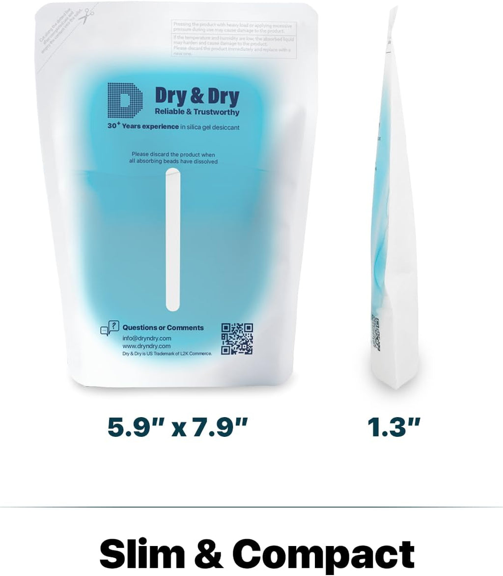 Dry & Dry 3 Packs Hybrid Moisture Absorbers & Musty Odor Eliminator Dehumidifier to Control Excess