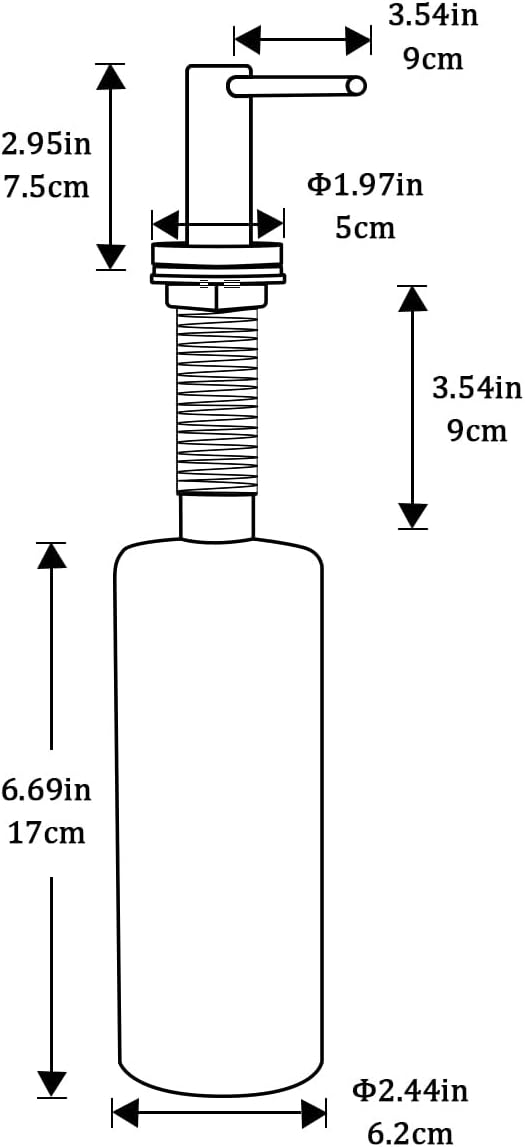 Soap Dispenser for Kitchen Sink Polished Chrome GAPPO Stainless Steel Countertop Pump Hand Lotion