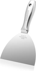 Goldblatt 6" Putty Knife, One-Piece Paint Scraper Tool, All Stainless Steel Joint Knife with